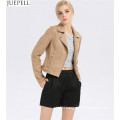 Autumn New Models in Europe and America Brand Suede Leather Jackets Women Short Paragraph Slim Leather Jacket Fashion